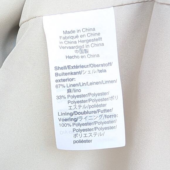 J.Crew Parke Stretch Natural/Cream Linen Blend Single-breasted Blazer, size 10 - Picture 9 of 10